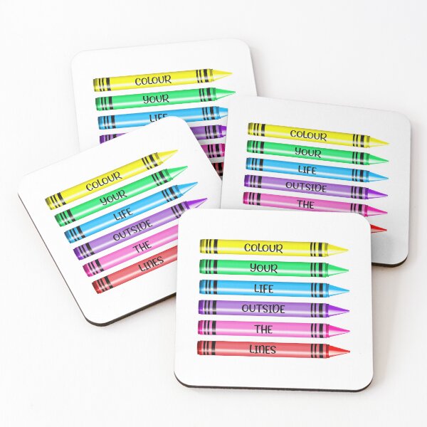 Item preview, Colour Your Life Outside The Lines! (on White) designed and sold by PawsitiveMum.
