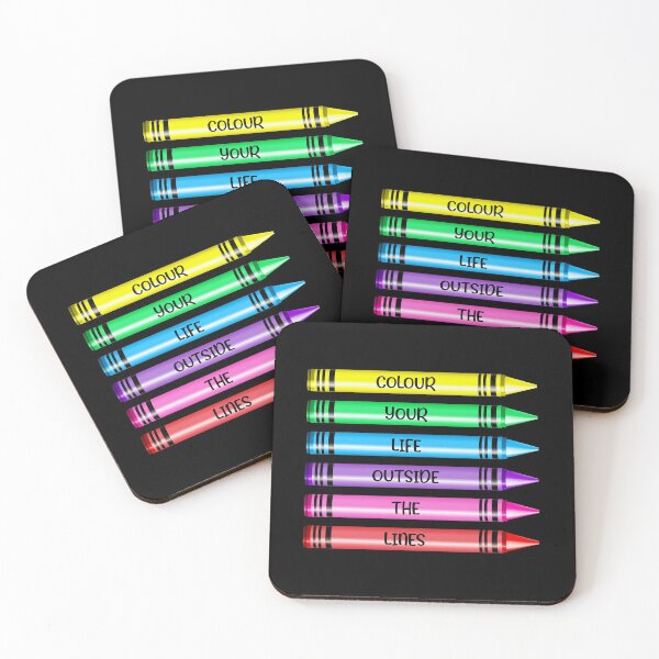 Item preview, Colour Your Life Outside The Lines! (on Black) designed and sold by PawsitiveMum.