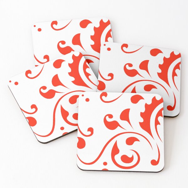 Item preview, Red and White Classic Pattern 02 designed and sold by vortexatelier.
