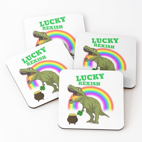 Item preview, St. Patrick's Day Lucky T-Rex designed and sold by BubbaCool.