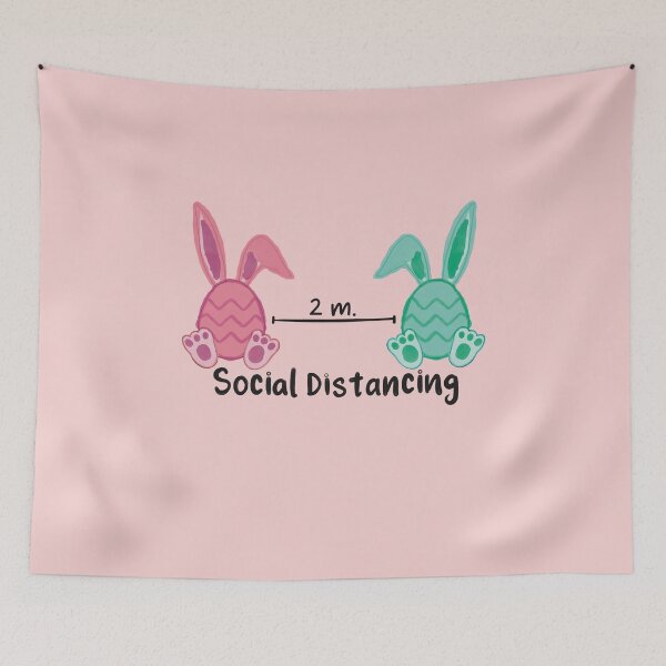 Item preview, Happy quarantine easter, funny easter bunny, social distancing II designed and sold by taby2you.
