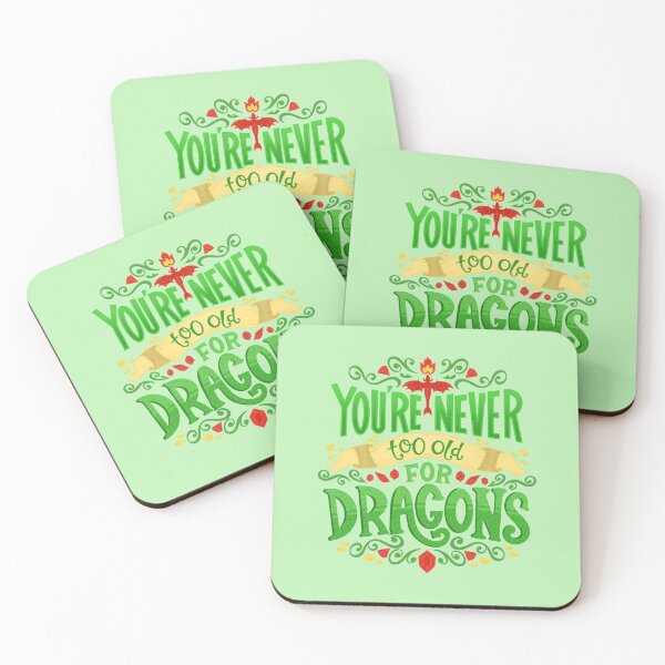 Item preview, Never Too Old For Dragons Lettering designed and sold by Kit Cronk.