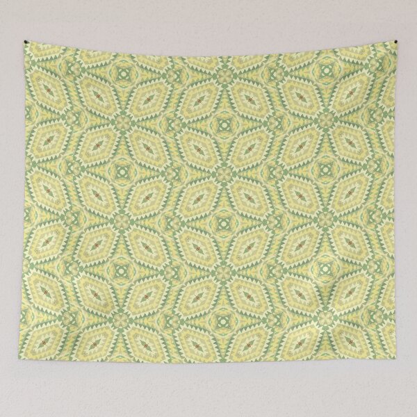 Item preview, Baby Yellow green Kilim Rug design Print of Oriental, Hygge lifestyle pattern, Runner Navajo designed and sold by ZenArt-Fern.