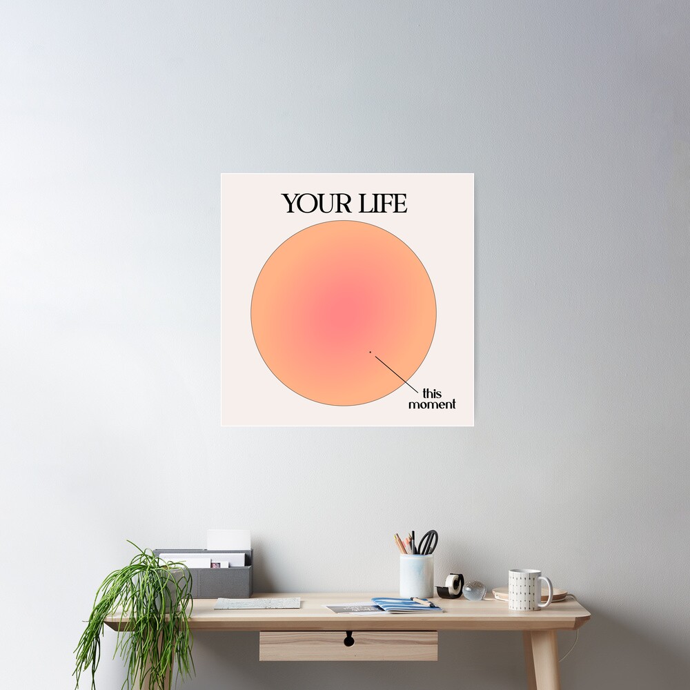 Your Life vs This Moment Visualization Poster