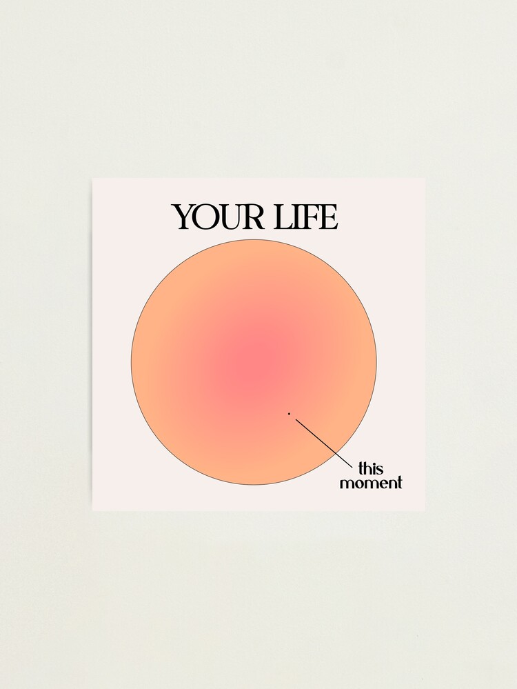 Alternate view of Your Life vs This Moment Visualization Photographic Print