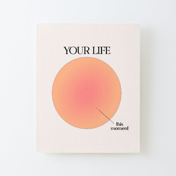 Your Life vs This Moment Visualization Canvas Mounted Print