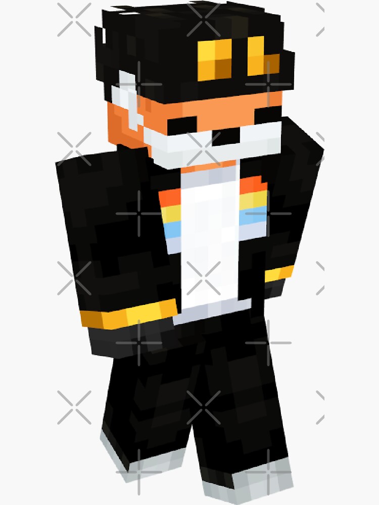 Fundy Minecraft Skin Sticker for Sale by rylee2020