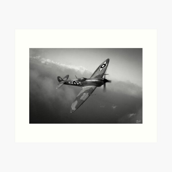 Item preview, Seafire Over Sea - Monochrome designed and sold by Mark Donoghue + Hangar 7 Art.