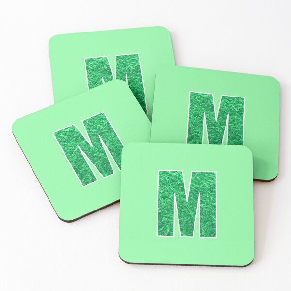 Item preview, Letter M - Green Water Wave Ocean Art designed and sold by dylanxh.