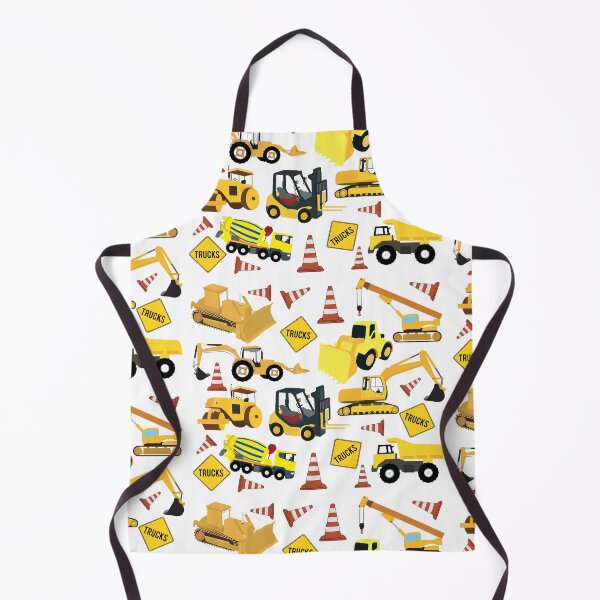 Item preview, Construction Trucks Pattern - Excavator, Backhoe and more. designed and sold by idovedesign.