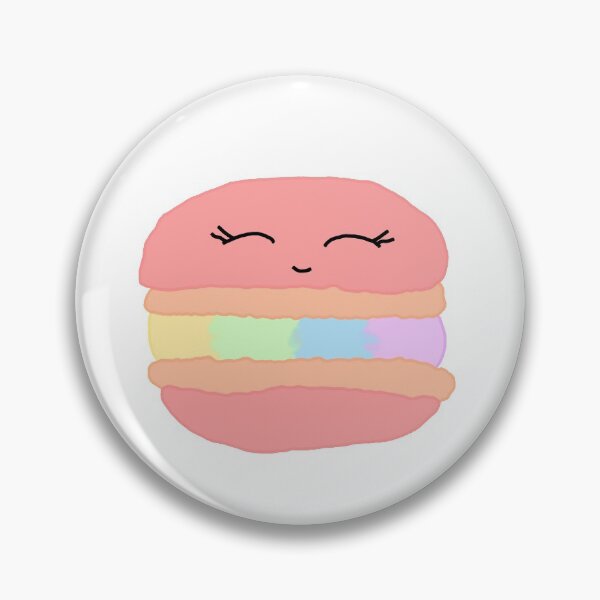 Item preview, Cute Face Pastel Rainbow Macaron designed and sold by designsbyad.