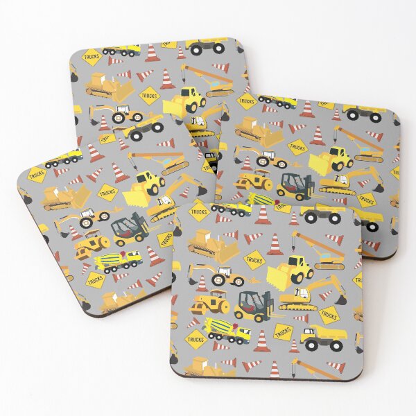 Item preview, Construction Trucks Party - Excavator, Backhoe and more. designed and sold by idovedesign.