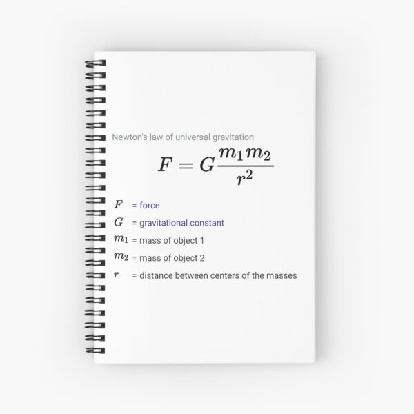 Newton&#39;s law of universal gravitation Spiral Notebook