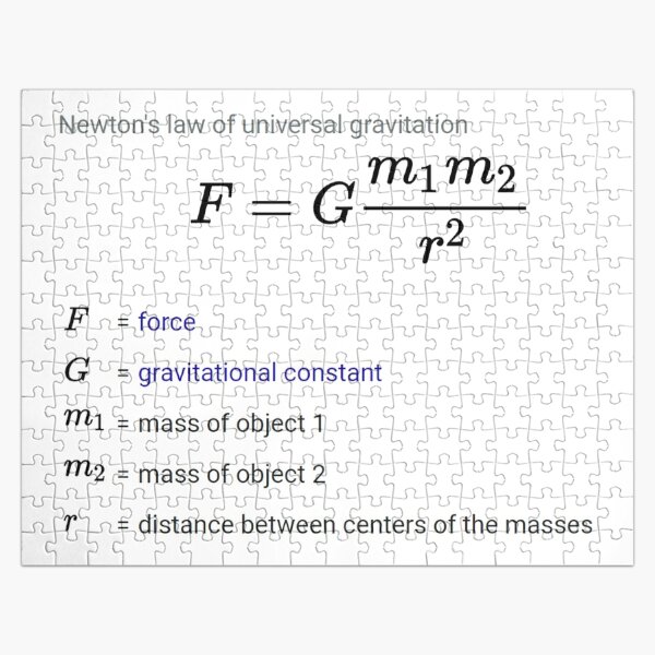 Newton&#39;s law of universal gravitation Jigsaw Puzzle