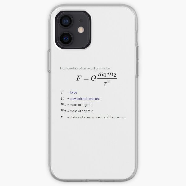 Newton&#39;s law of universal gravitation iPhone Soft Case