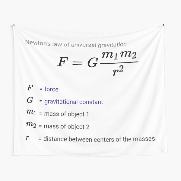 Newton&#39;s law of universal gravitation Tapestry