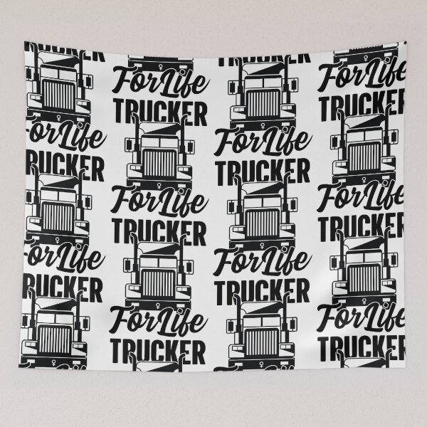 Item preview, Trucker For Life Female Semi Driver Hauling Tractor Trailers designed and sold by GravitiTees.