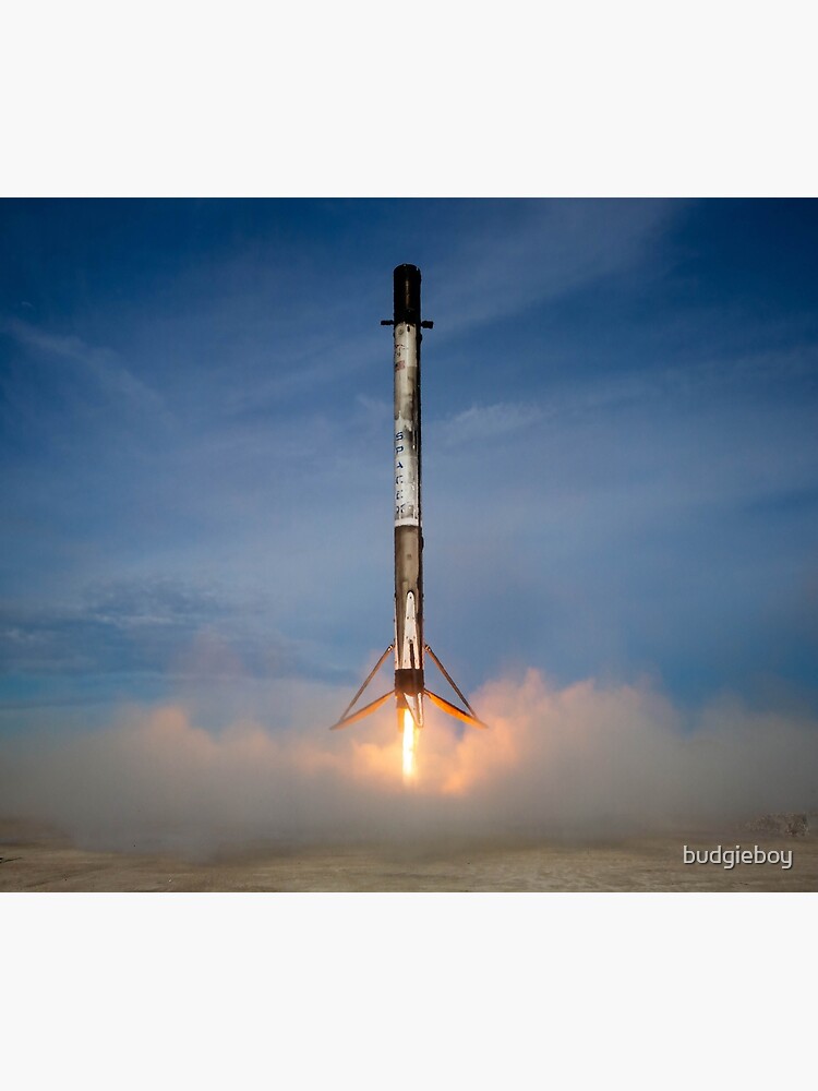 Discover Falcon 9 Descent Premium Matte Vertical Poster