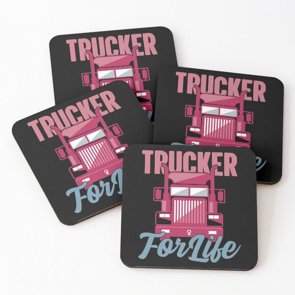 Item preview, Trucker For Life Female Semi Driver Hauling Big Rigs designed and sold by GravitiTees.