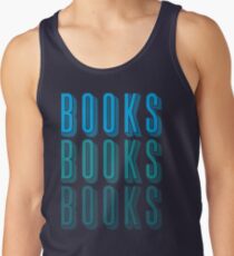 BOOKS BOOKS BOOKS in blue Tank Top