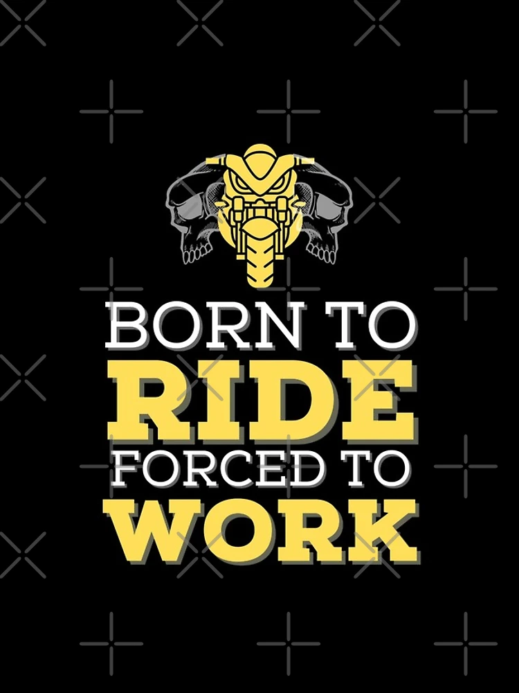Thumbnail 4 of 4, iPhone Case, Born To Ride Forced To Work designed and sold by Promedia.