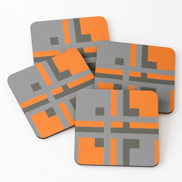 Item preview, Divine Color Block Grey and Orange 01 designed and sold by vortexatelier.