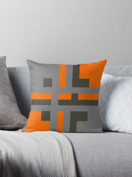 Item preview, Divine Color Block Grey and Orange 01 designed and sold by vortexatelier.