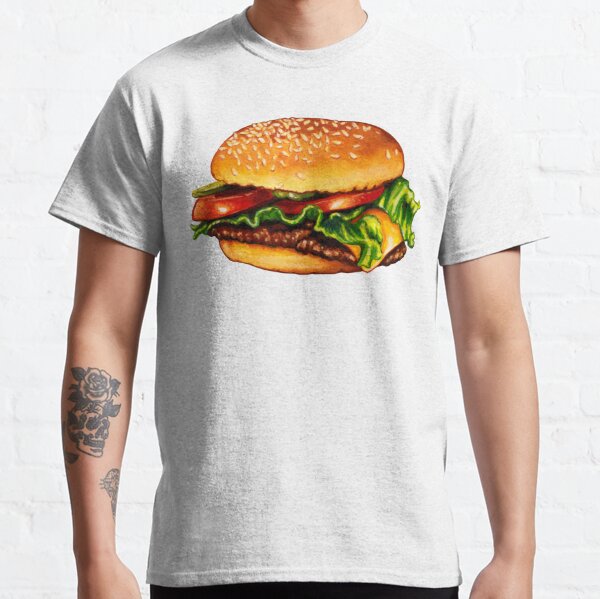 Cheeseburger T Shirts Redbubble - hamburger roblox shirt