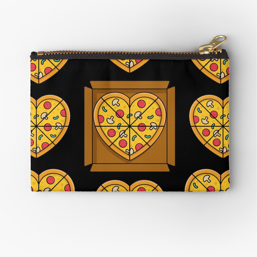 Boxes of Pizza Hearts Zipper Pouch