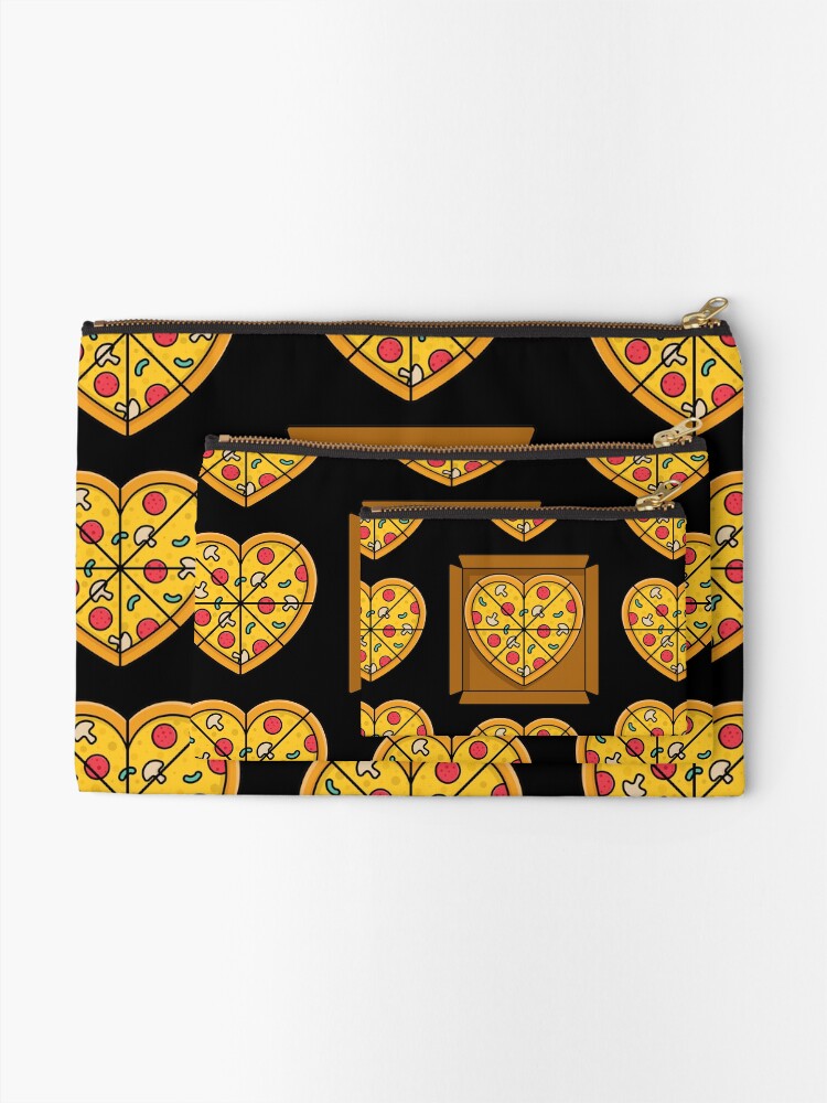 Alternate view of Boxes of Pizza Hearts Zipper Pouch