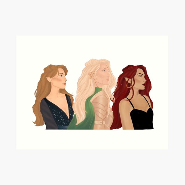 Aelin, Feyre & Bryce Art Print