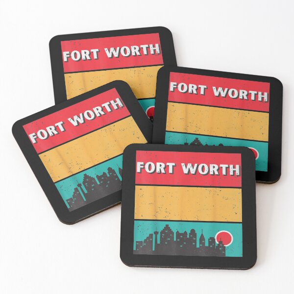 Item preview, Distressed Fort Worth Texas Tx City State Skyline Retro 70s designed and sold by lolahomya.