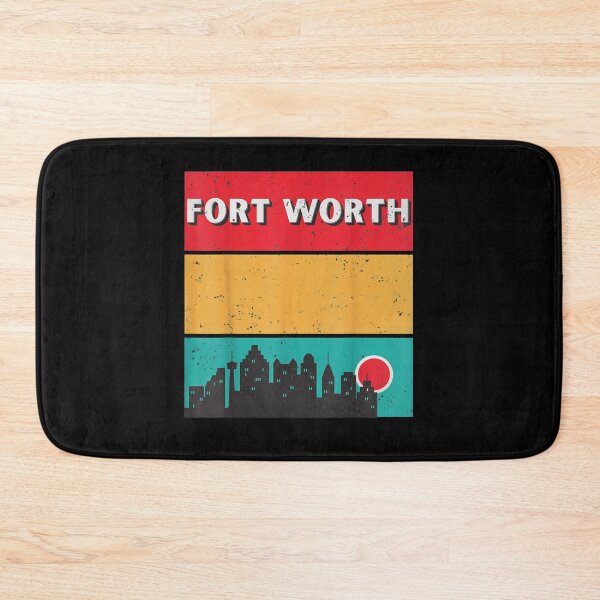 Item preview, Distressed Fort Worth Texas Tx City State Skyline Retro 70s designed and sold by lolahomya.