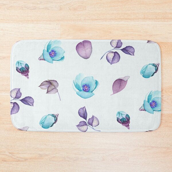 Item preview, Watercolor Turquoise Flowers Collection designed and sold by Pavnud.