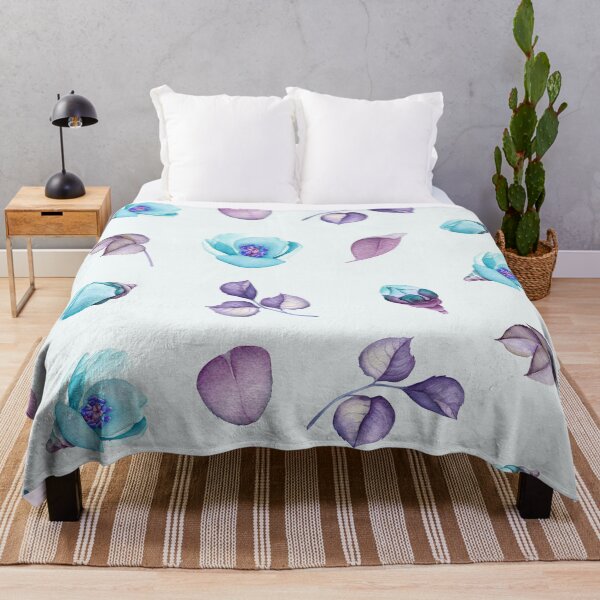 Item preview, Watercolor Turquoise Flowers Collection designed and sold by Pavnud.