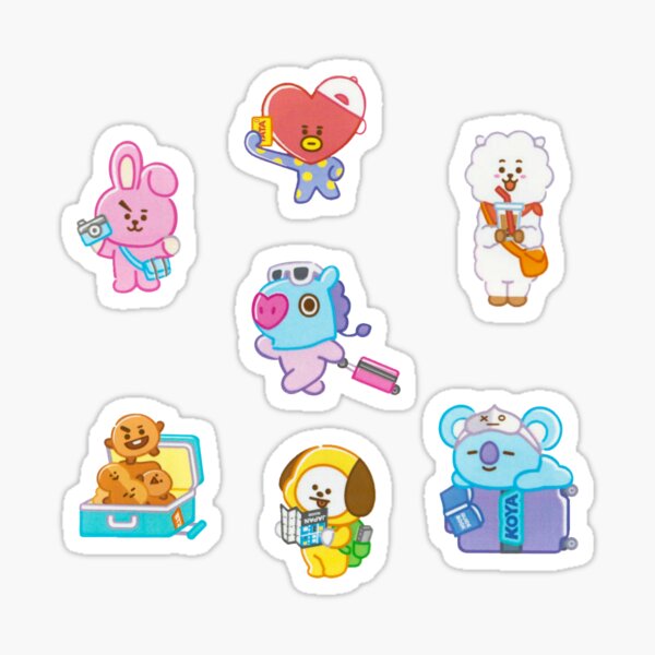 BT21 on Vacation Sticker