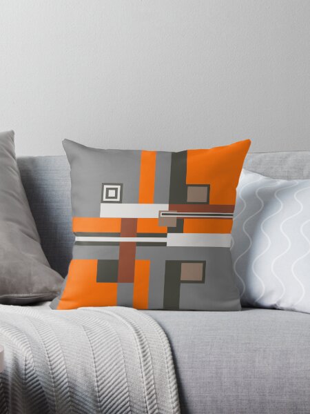 Item preview, Divine Color Block Grey and Orange 02 designed and sold by vortexatelier.