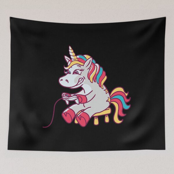 Item preview, Gaming unicorn designed and sold by BubbleMerchON.