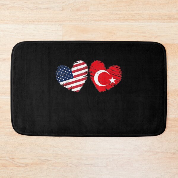 Item preview, Usa Turkey Flag Heart Valentines Day Turkish American designed and sold by lolahomya.