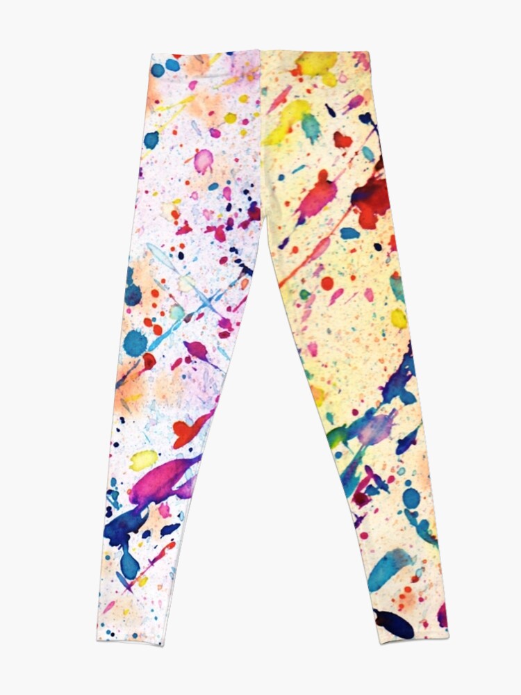 Alternate view of Rainbow Paint Spatter Leggings