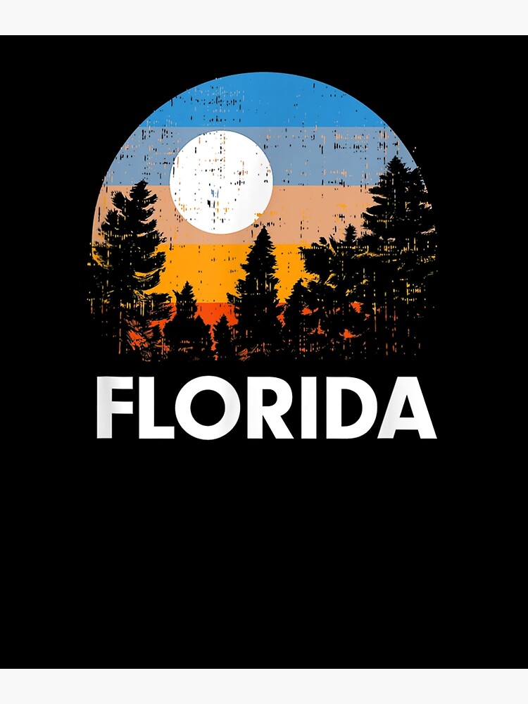 Disover Florida Souvenir Forest Evergreen Sunset Nature Lover Premium Matte Vertical Poster