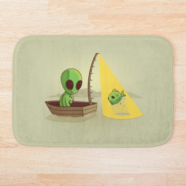 Alien fishing Alfombra de baño