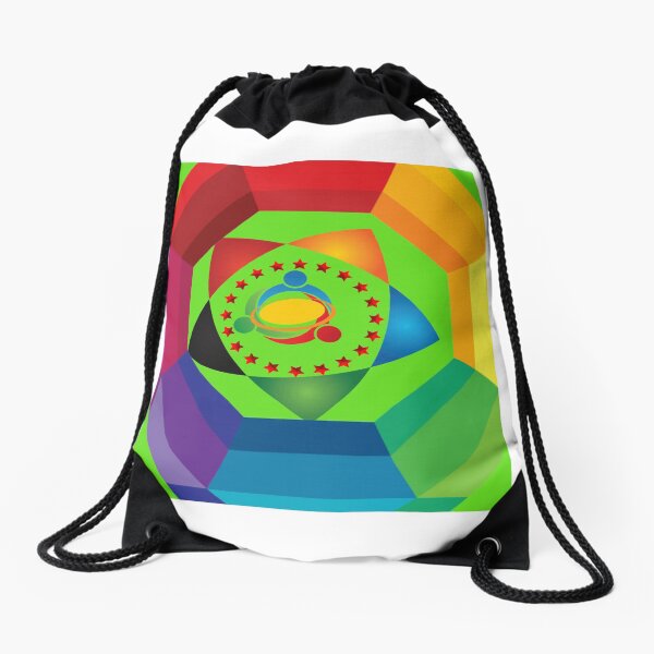 Colourfull art Drawstring Bag