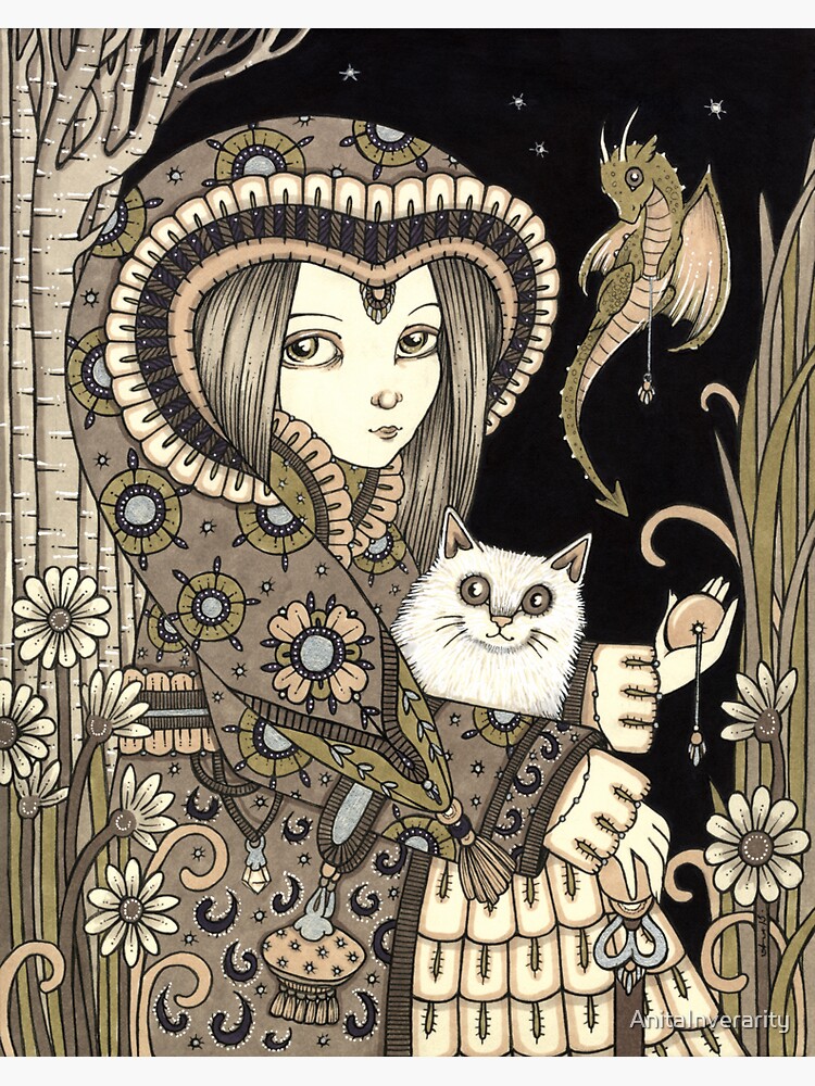 Thumbnail 3 of 3, Sticker, The Oracle designed and sold by AnitaInverarity.