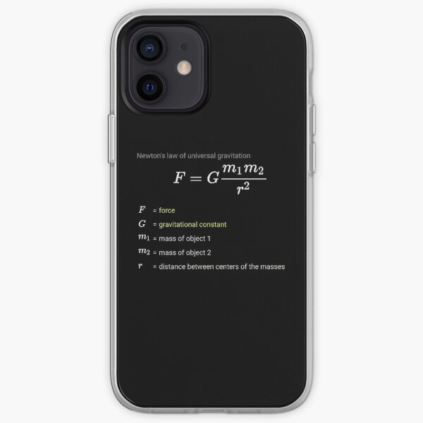 Newton&#39;s law of universal gravitation iPhone Soft Case