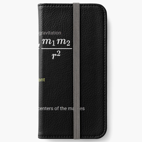 Newton&#39;s law of universal gravitation iPhone Wallet