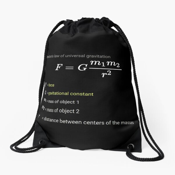 Newton&#39;s law of universal gravitation Drawstring Bag