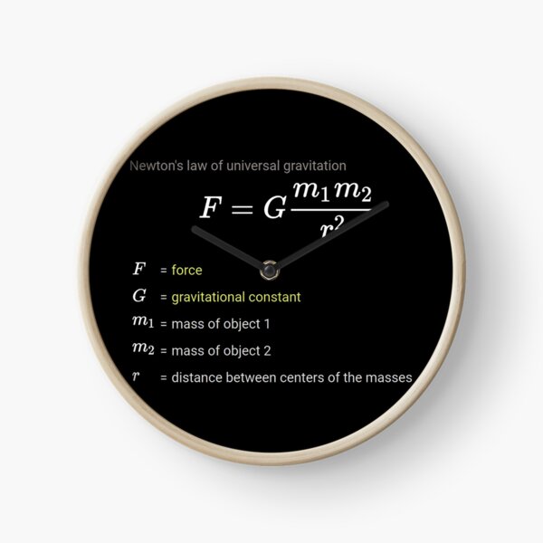 Newton&#39;s law of universal gravitation Clock