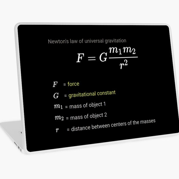Newton&#39;s law of universal gravitation Laptop Skin