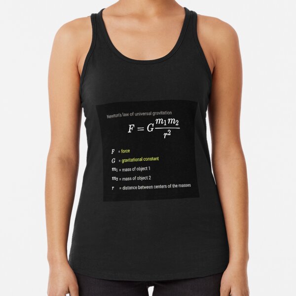 Newton&#39;s law of universal gravitation Racerback Tank Top